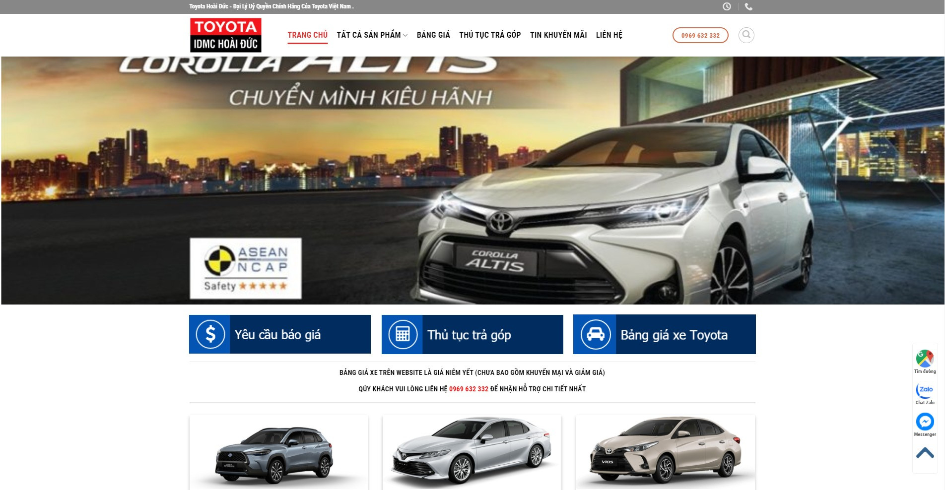 Website Ô Tô Toyota Hoài Đức Được Weboto Thiết Kế Chất Lượng Chỉn Chu