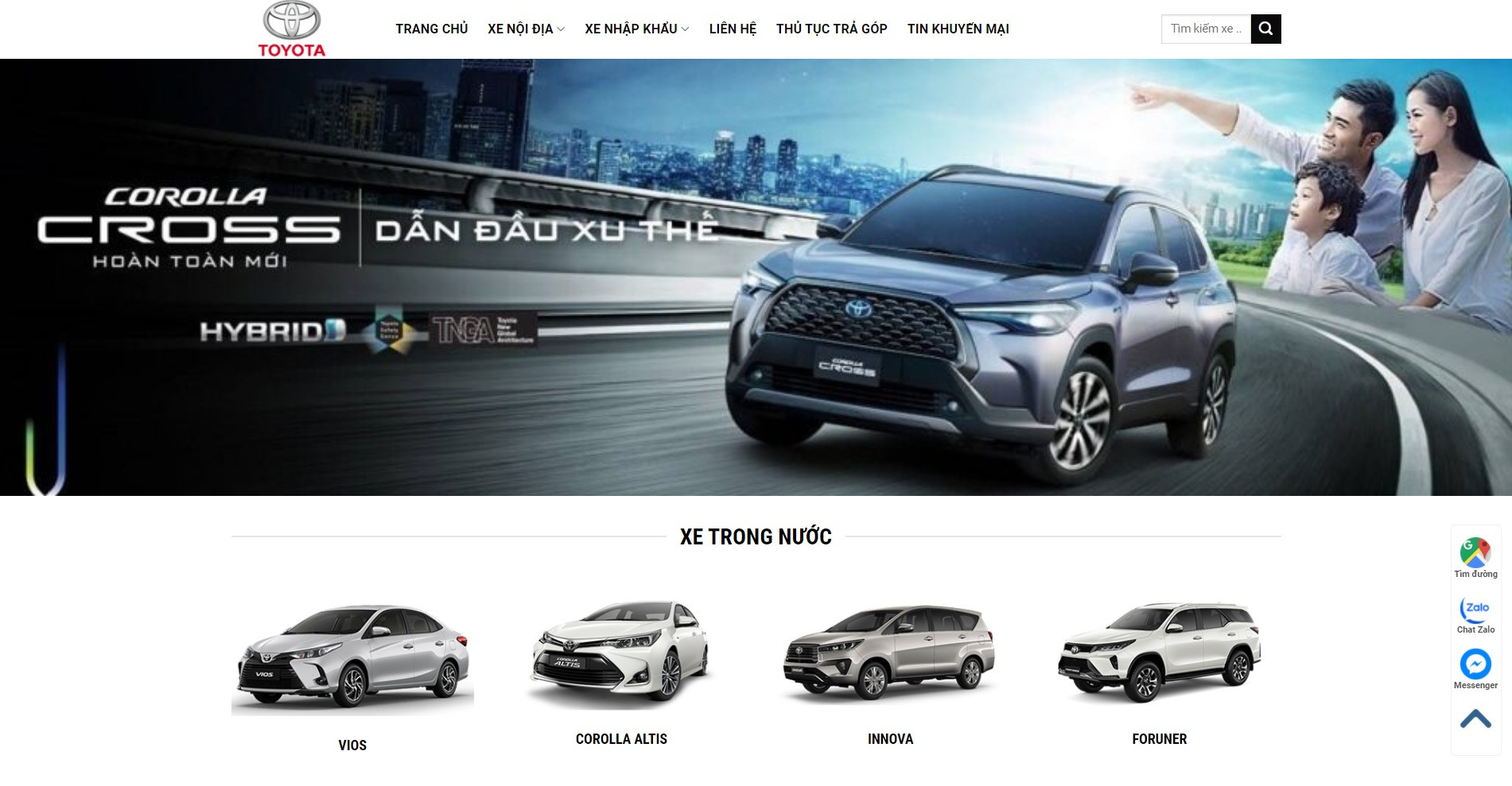Website Ô Tô Toyota Cực Đẹp Đầy Đủ Nội Dung Sản Phẩm 